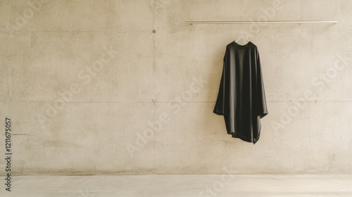 Wallpaper Mural Dark garment hanging on a minimalist wall. Torontodigital.ca