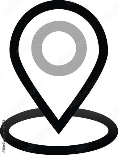 map location pin icon in solid style