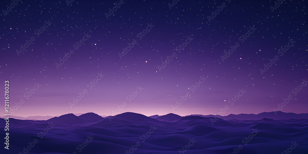 Deep Purple Sky with Scattered Stars Above Deep Purple Sky with Scattered Stars Above