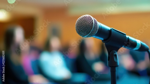 A health professional presenting a proposal for mental health funding in a corporate meeting. photo