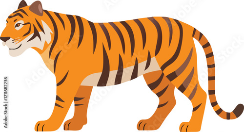 tiger in cartoon style
