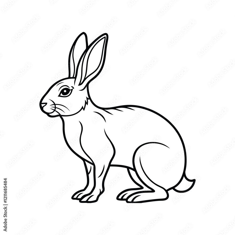 illustration of a rabbit with background illustration of a rabbit with background