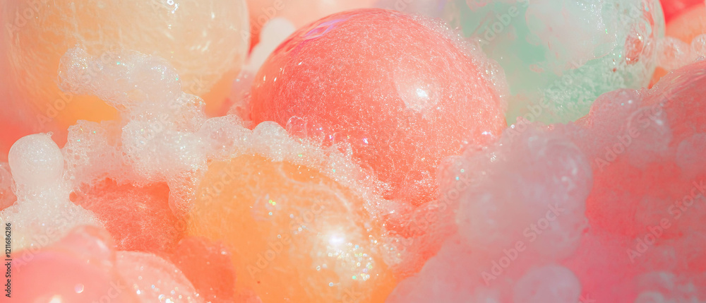 Fototapeta premium Exploration of bubblegum textures showing varied consistency and chewiness
