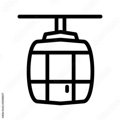 cable car outline style