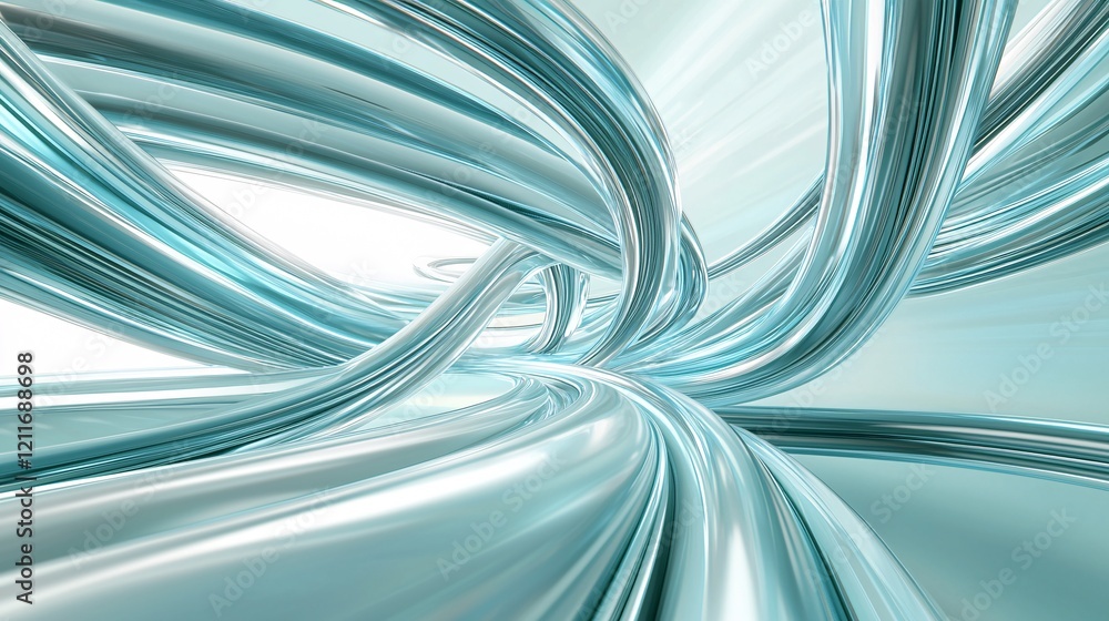 Obraz premium A conceptual image showing overlapping layers of data streams and security algorithms in a futuristic design