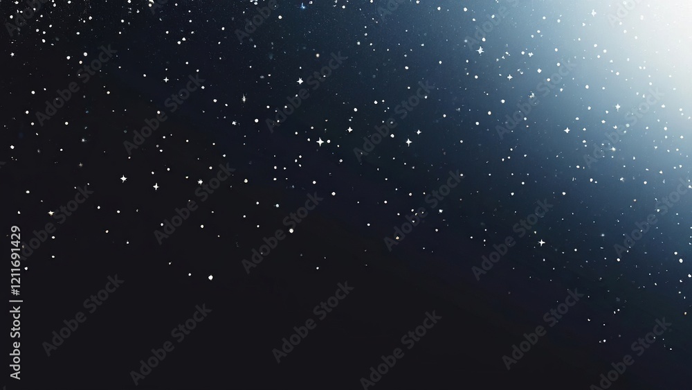 Obraz premium Sparkling night sky, cosmic dust, light beam, galaxy background, ideal for website or app design