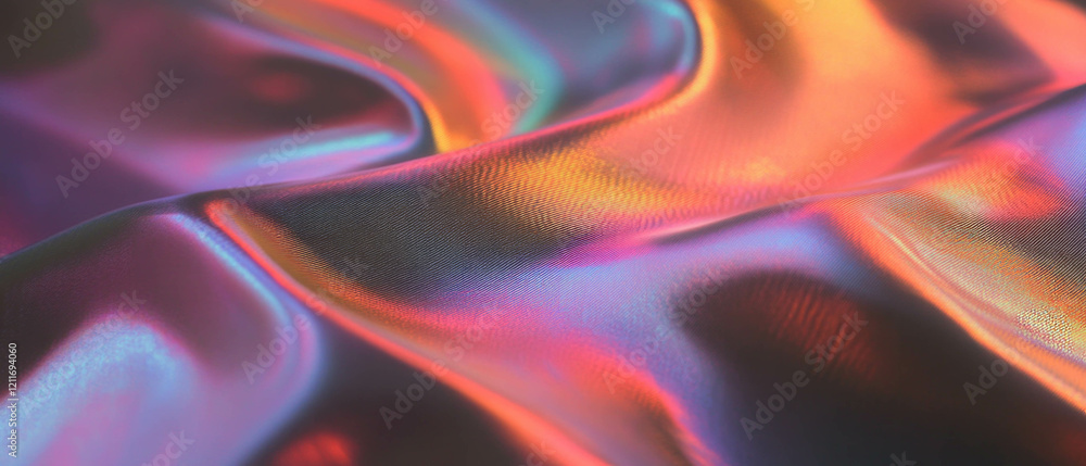 Obraz premium Elegant reflections of colored anodized aluminum with smooth textures and deep hues