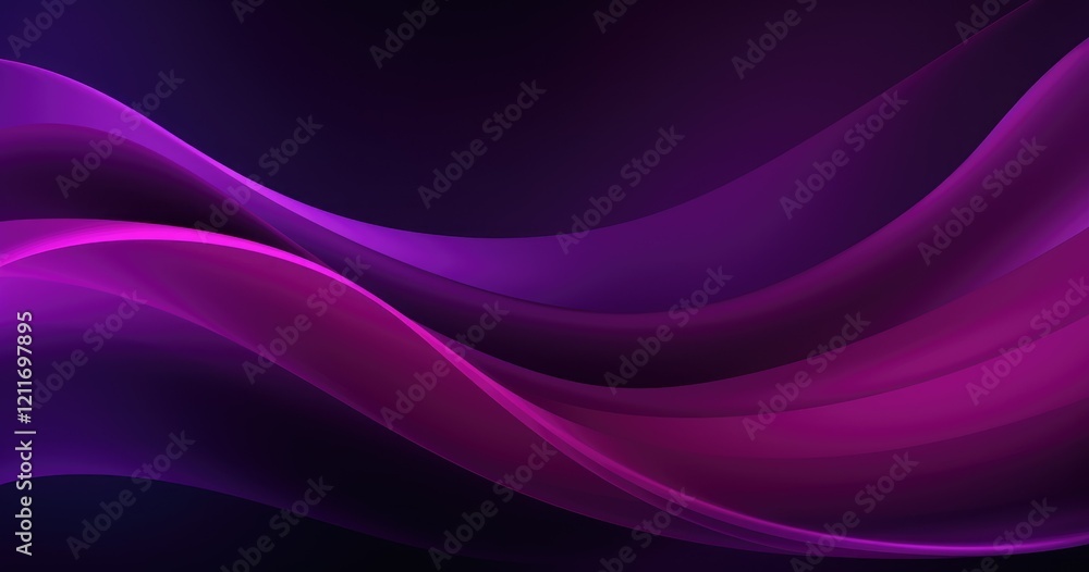 A smooth gradient of purple and pink waves on a dark background, creating a calming effect. A smooth gradient of purple and pink waves on a dark background, creating a calming effect.