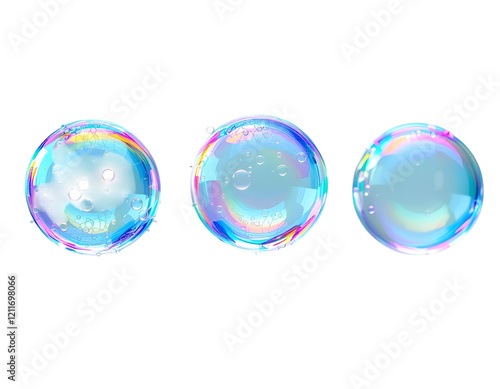 Iridescent Soap Bubbles Photo Background Image