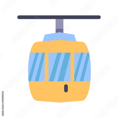 cable car flat style