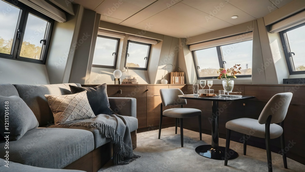 Fototapeta premium living room with fireplace