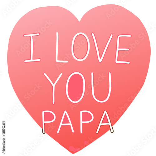 I love you papa illustration vector art