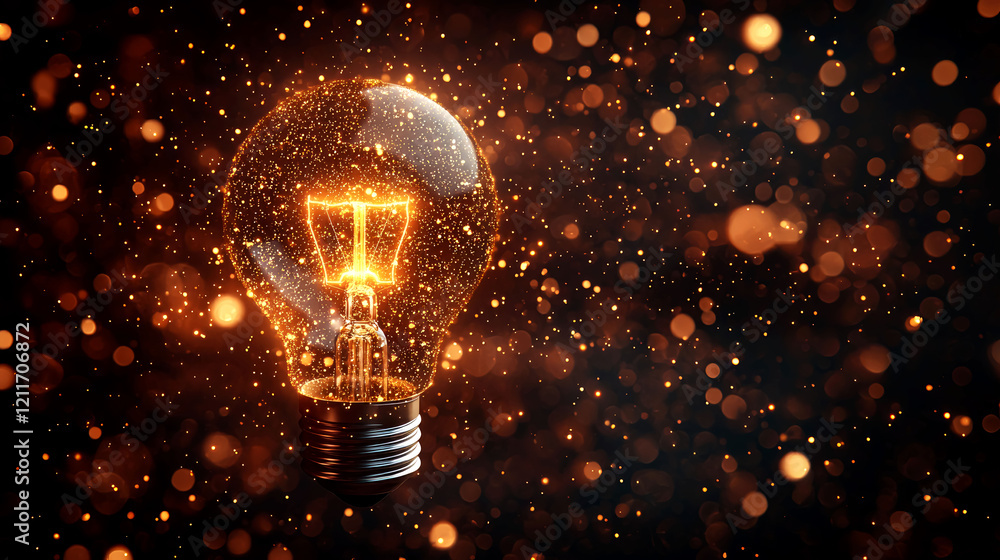 Glowing Light Bulb: A Spark of Inspiration and Innovation Glowing Light Bulb: A Spark of Inspiration and Innovation
