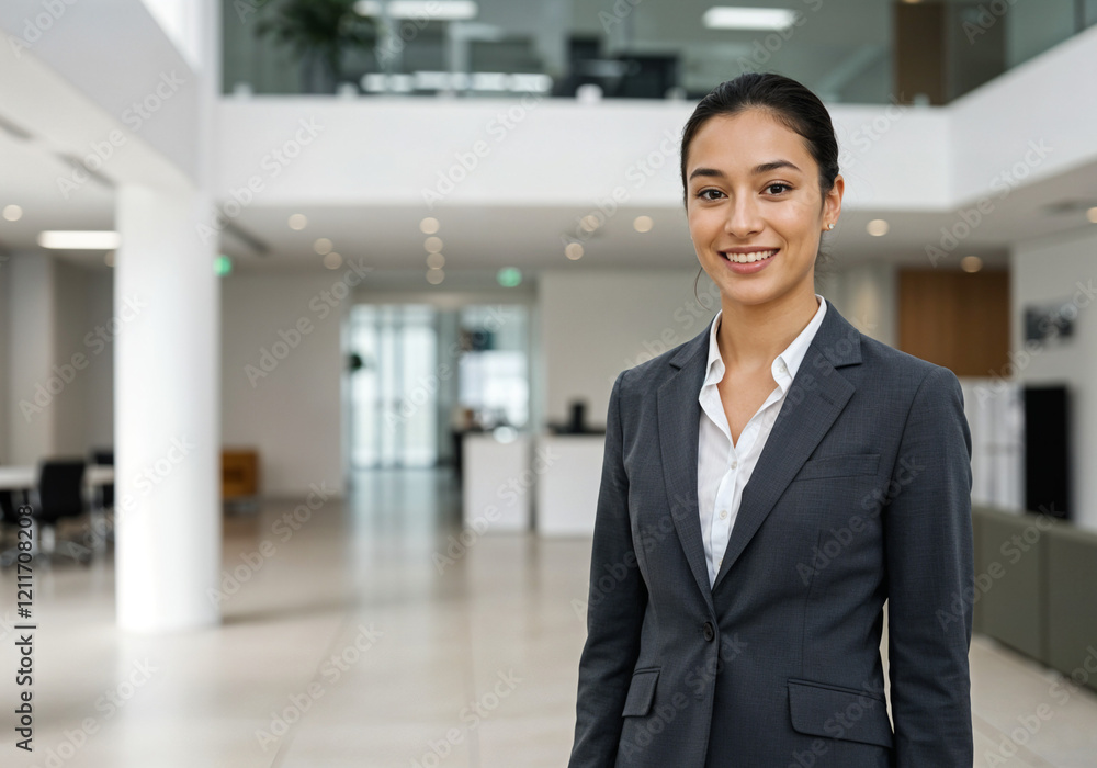 beautiful woman businesswoman in office . Generative AI beautiful woman businesswoman in office . Generative AI