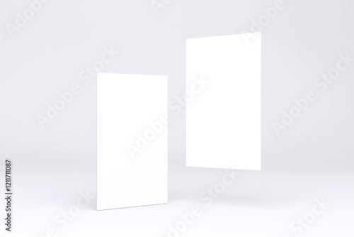 Businesscard mockup（名刺2枚モックアップ ｜ グレー背景）