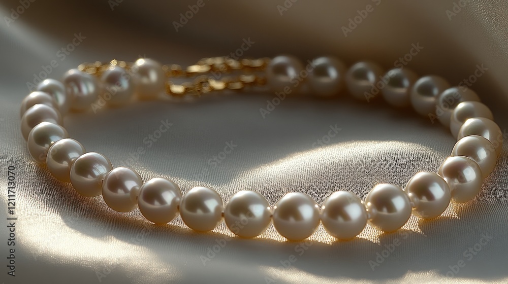 Pearl bracelet, gold clasp, elegant sheen. Pearl bracelet, gold clasp, elegant sheen.