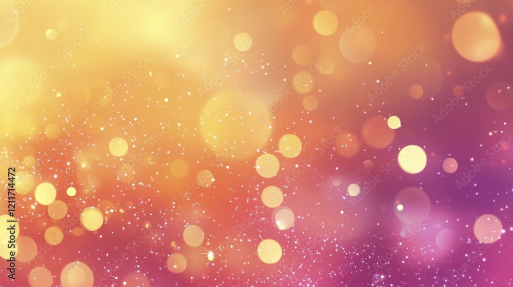 Obraz premium Colorful abstract bokeh background with bright yellow and purple lights
