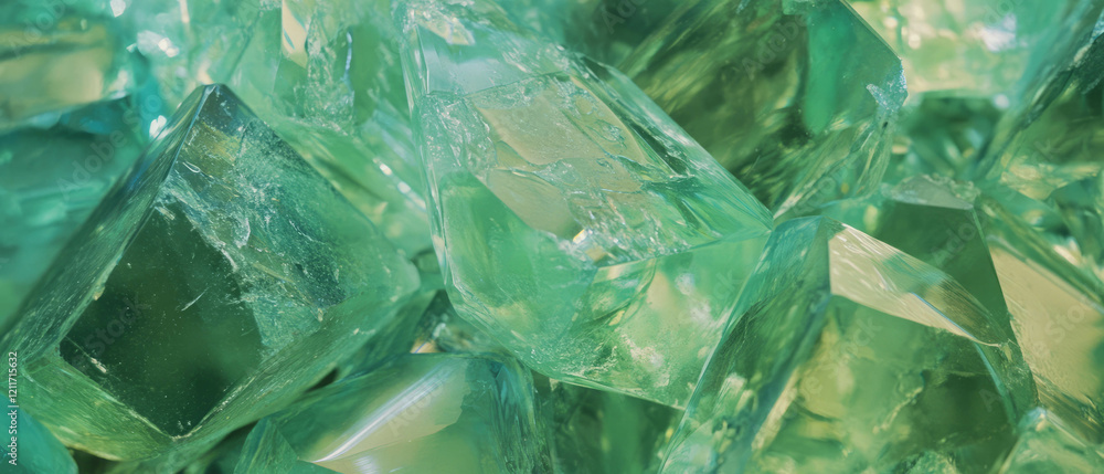 Obraz premium Beautiful green gemstones with smooth, varied hues and intricate textures in natural setting