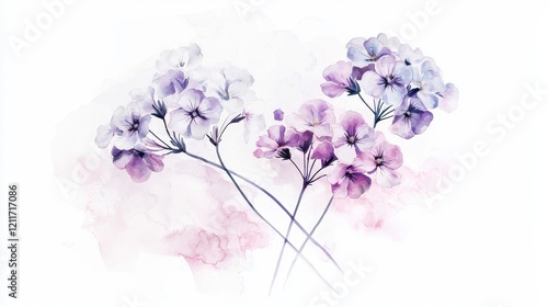 Soft Watercolor Sweet Alyssum
