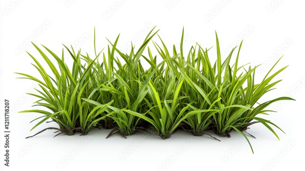 Lush Green Grass Clump Isolated on White Background Ideal for Design Projects and Visual Media Lush Green Grass Clump Isolated on White Background Ideal for Design Projects and Visual Media