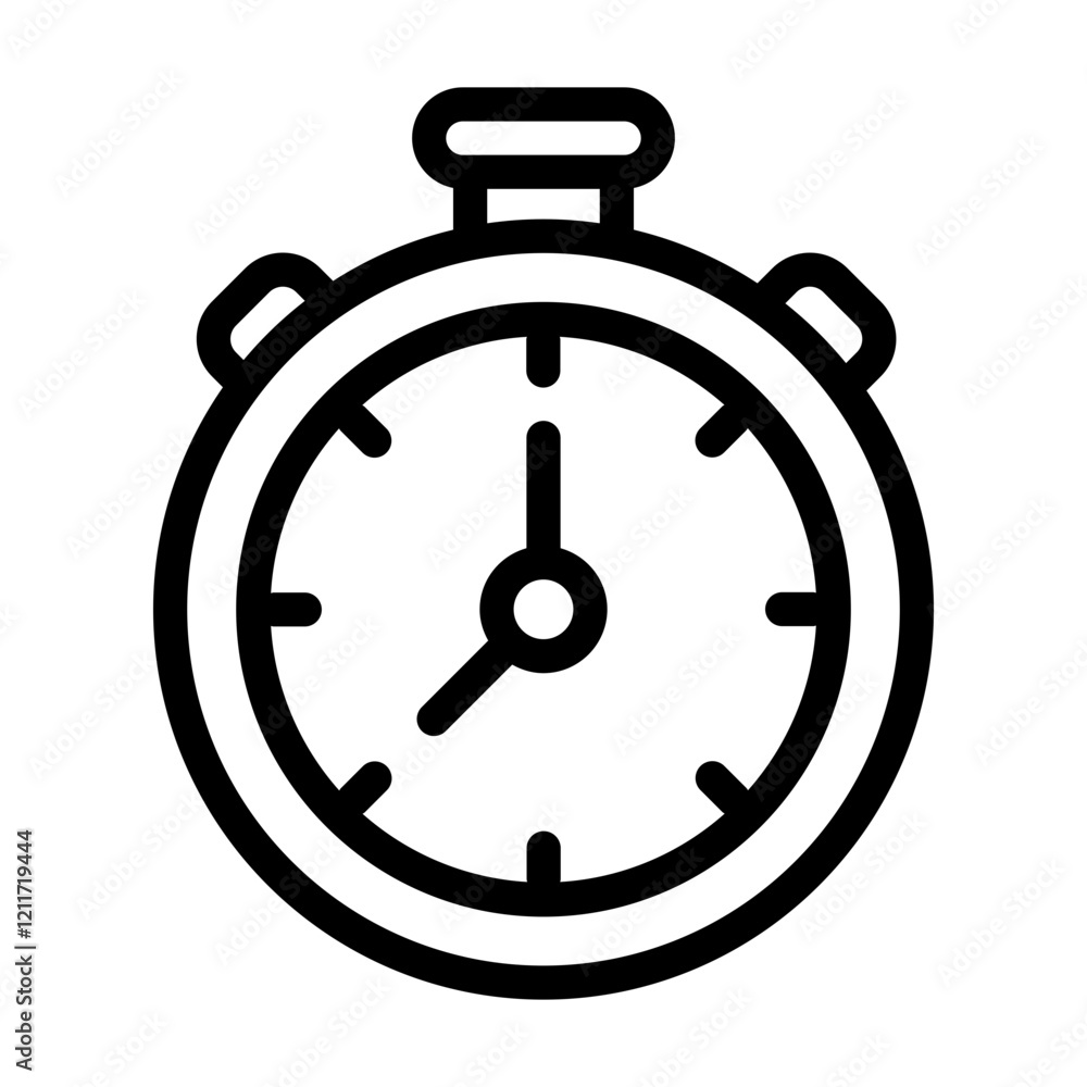 stopwatch clock outline icon