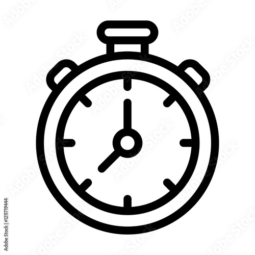 Obraz na płótnie stopwatch clock outline icon w salonie