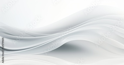 Wallpaper Mural A smooth, abstract design featuring flowing white waves for a minimalist aesthetic. Torontodigital.ca