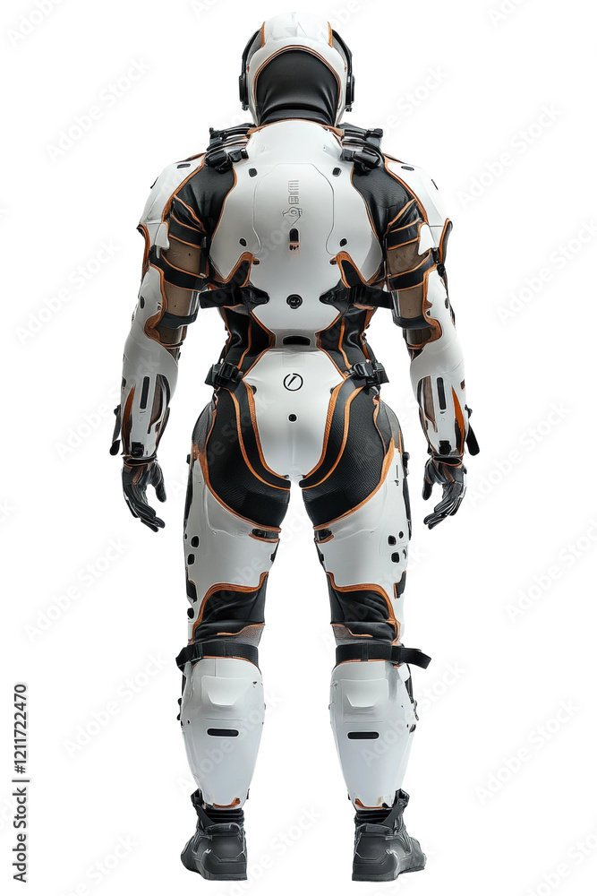 Futuristic robotic suit designed for advanced exploration and combat scenarios isolated on transparent background Futuristic robotic suit designed for advanced exploration and combat scenarios isolated on transparent background