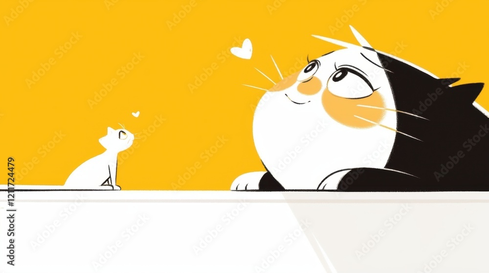 Fototapeta premium A domestic cat playfully interacting with a small mouse in a cozy living room setting during daylight hours