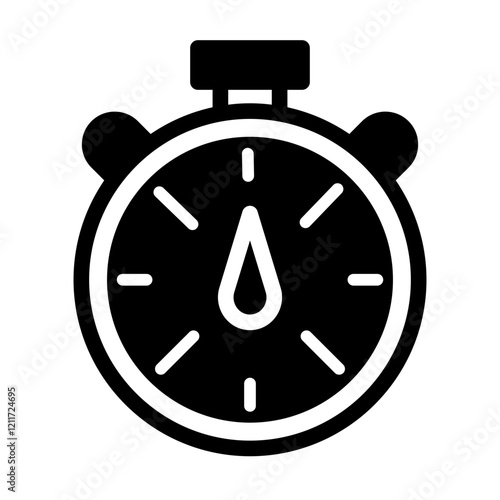 stopwatch clock Solid icon