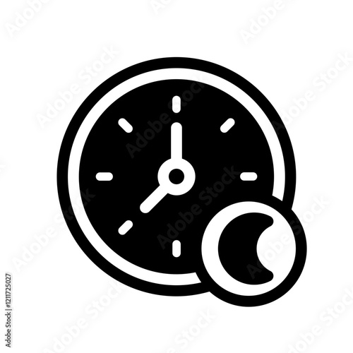 Free Download night clock Solid icon - GFXLoad