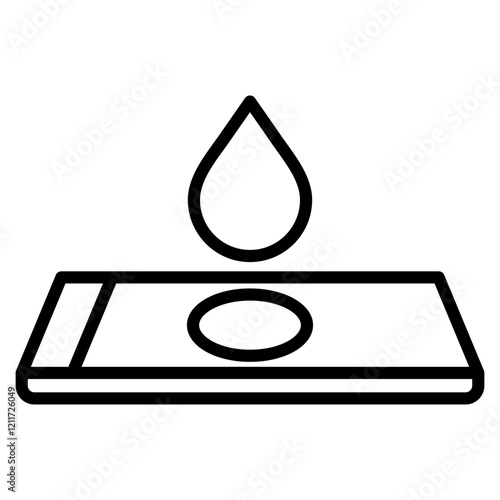 microscope slide single icon