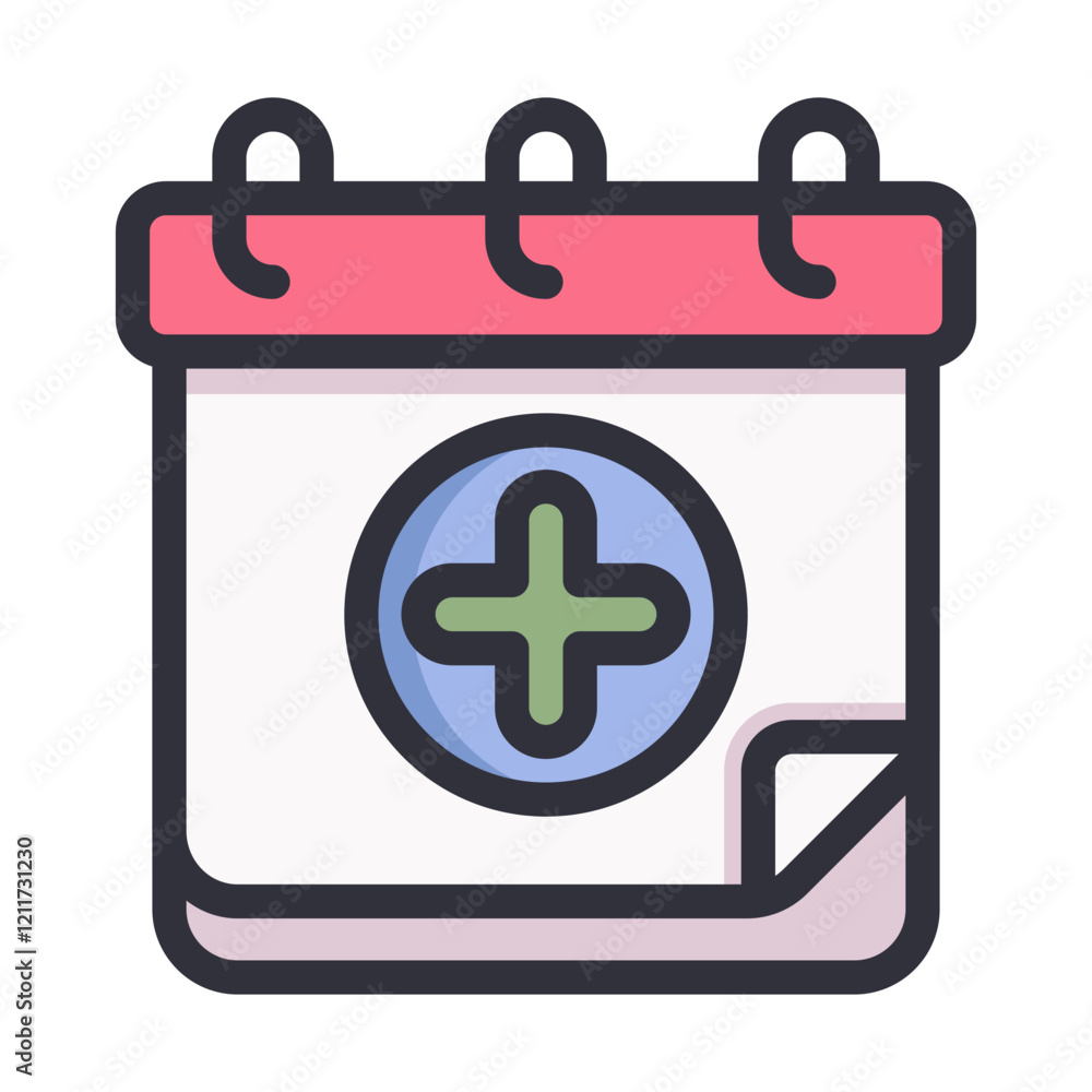 Obraz premium add calendar Filled icon