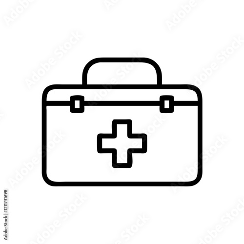 Medical bag icon on transparent background, medical concept