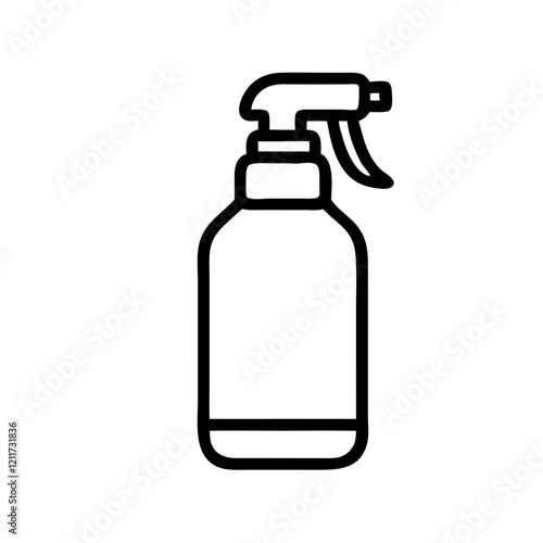 Disinfectant spray bottle icon on transparent background, concept of medicine
