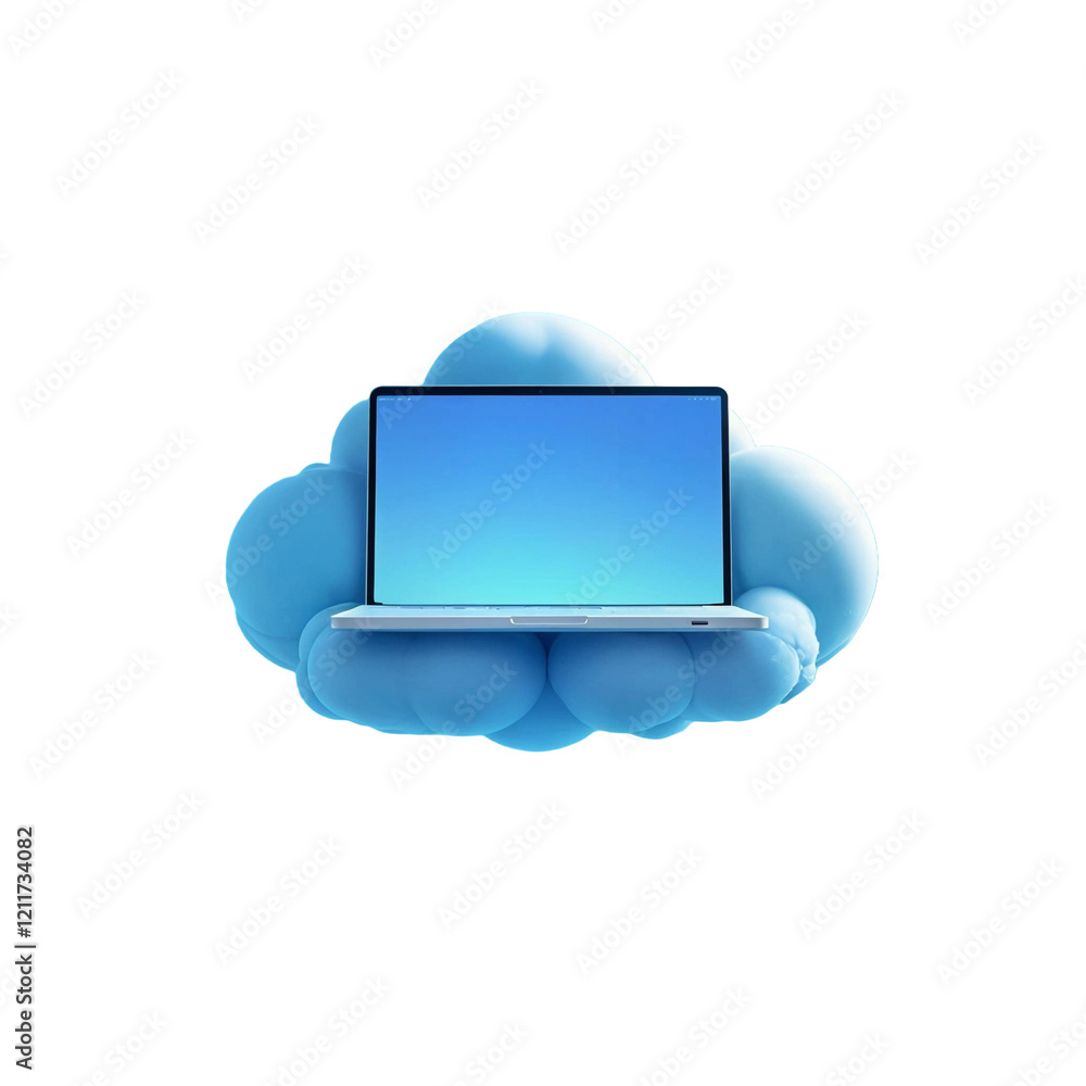 cloud computing concept with pc