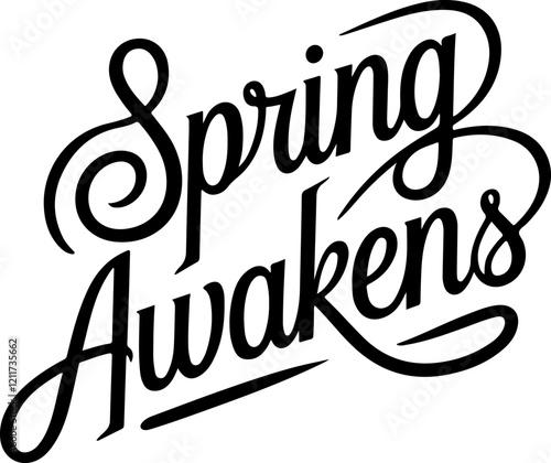 Spring Awakens Typography.