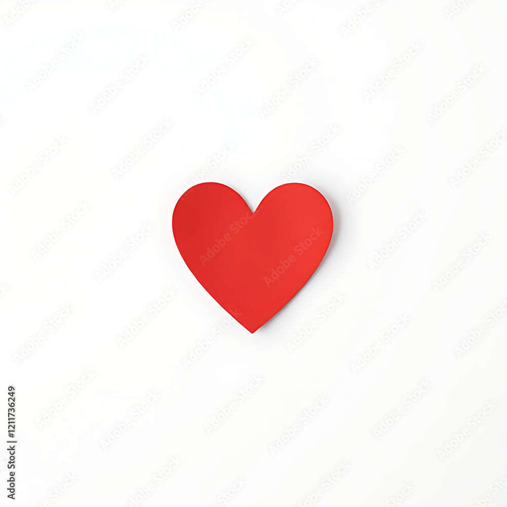 red heart on white background red heart on white background