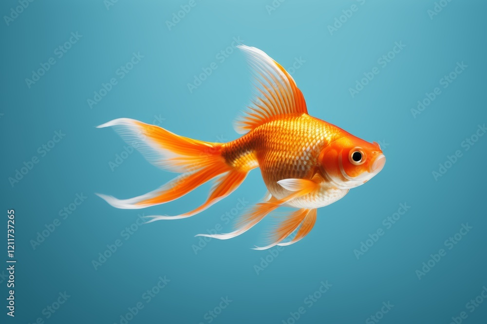 Fototapeta premium there is a goldfish that is swimming in the water
