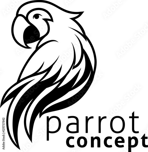 A parrot bird macaw icon ma...