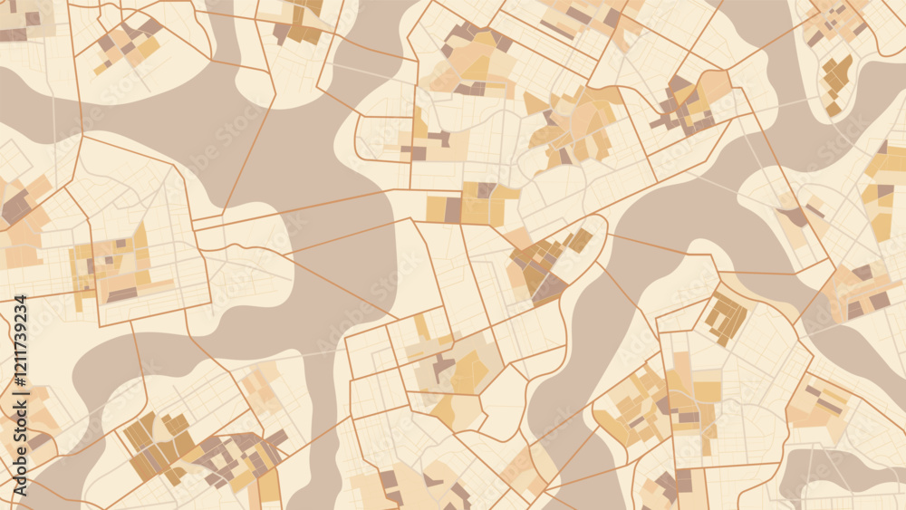 Obraz premium Abstract map background. Colorful zone on map. Transportation and roads. Digital art. Editable vector illustration