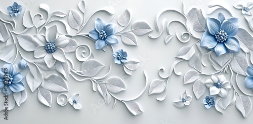 3D Wallpaper with a Stretch Ceiling Decoration Pattern for Elegant and Modern Interior Designs