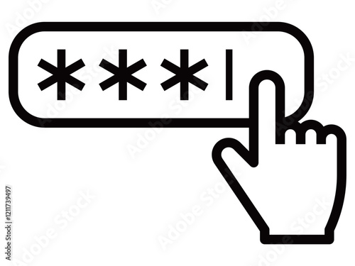 暗証番号を入れるイラスト