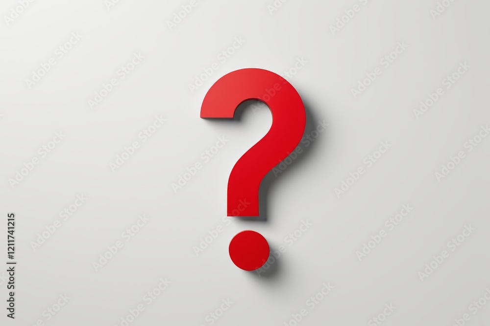 a close up of a red question mark on a white wall a close up of a red question mark on a white wall