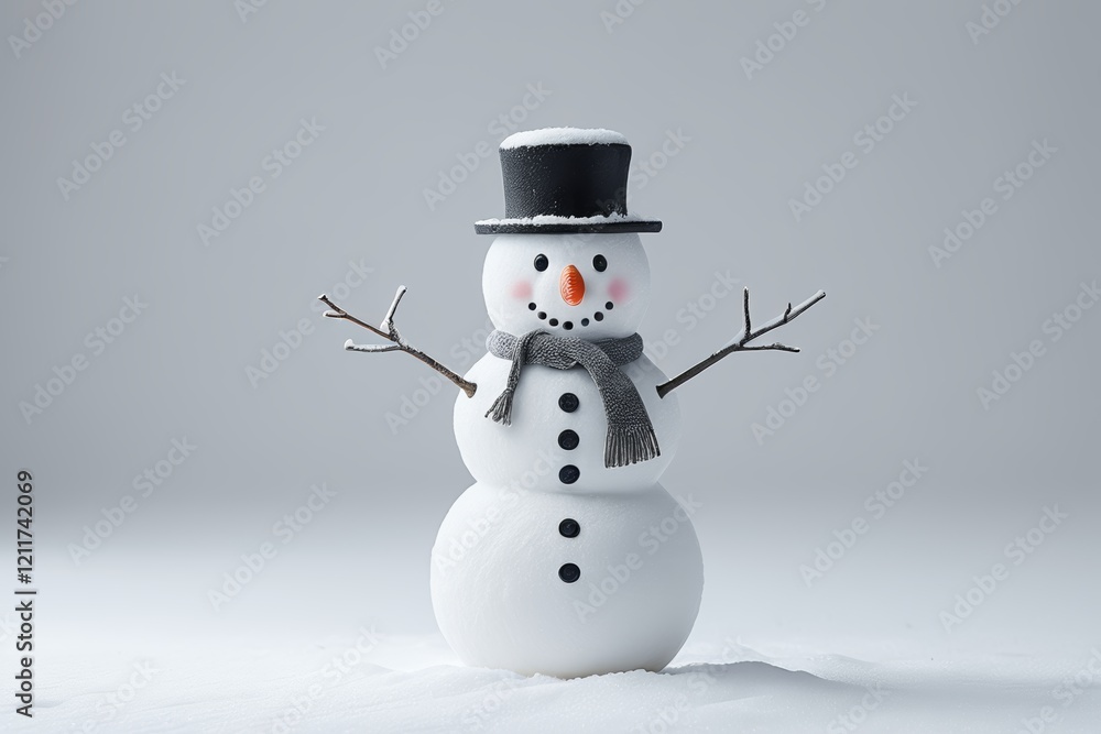 Fototapeta premium there is a snowman that is standing in the snow