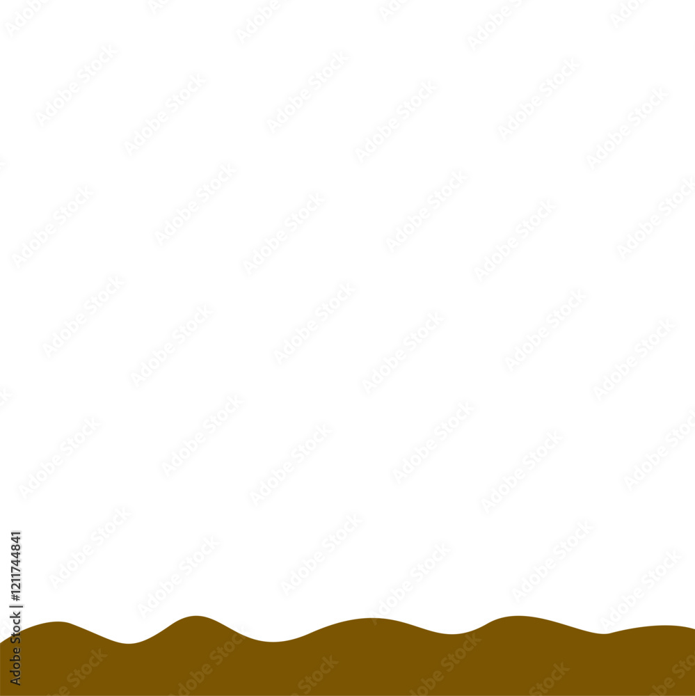 Obraz premium Abstract Brown Wave Border