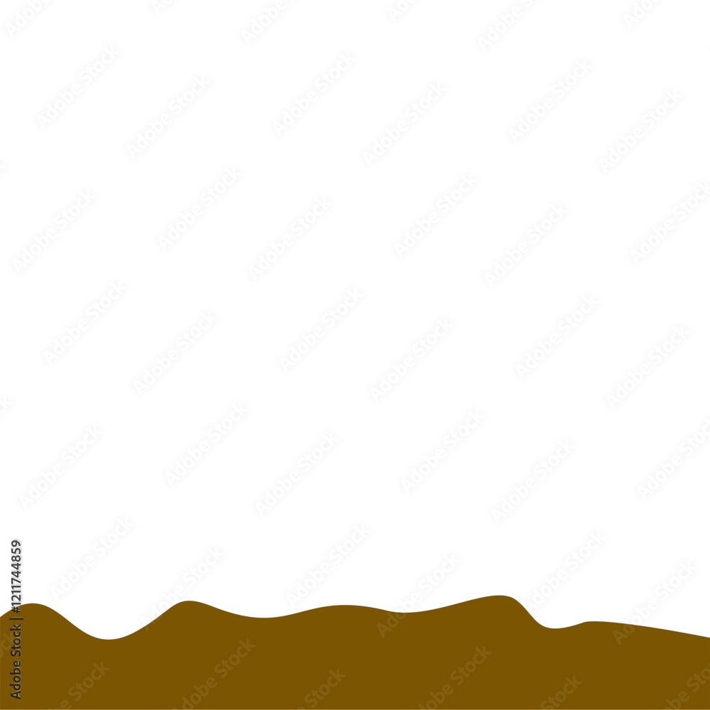 Obraz premium Abstract Brown Wave Border