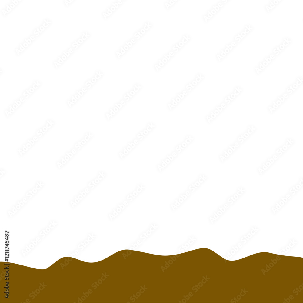 Obraz premium Abstract Brown Wave Border