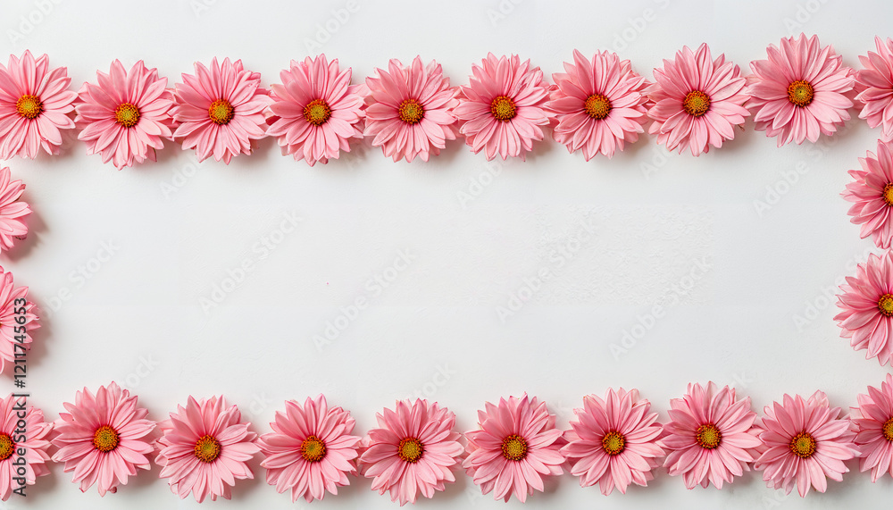 Pink Daisy Flower Frame Pink Daisy Flower Frame