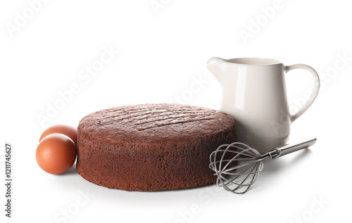 Chocolate cake base with fr...